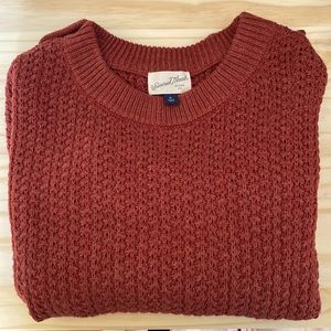 Rust Color Knit Sweater — Size XL